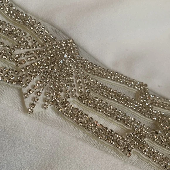 NWT Badgley Mischka Jewel Modele Light Ivory dress size 6 - Picture 6 of 7